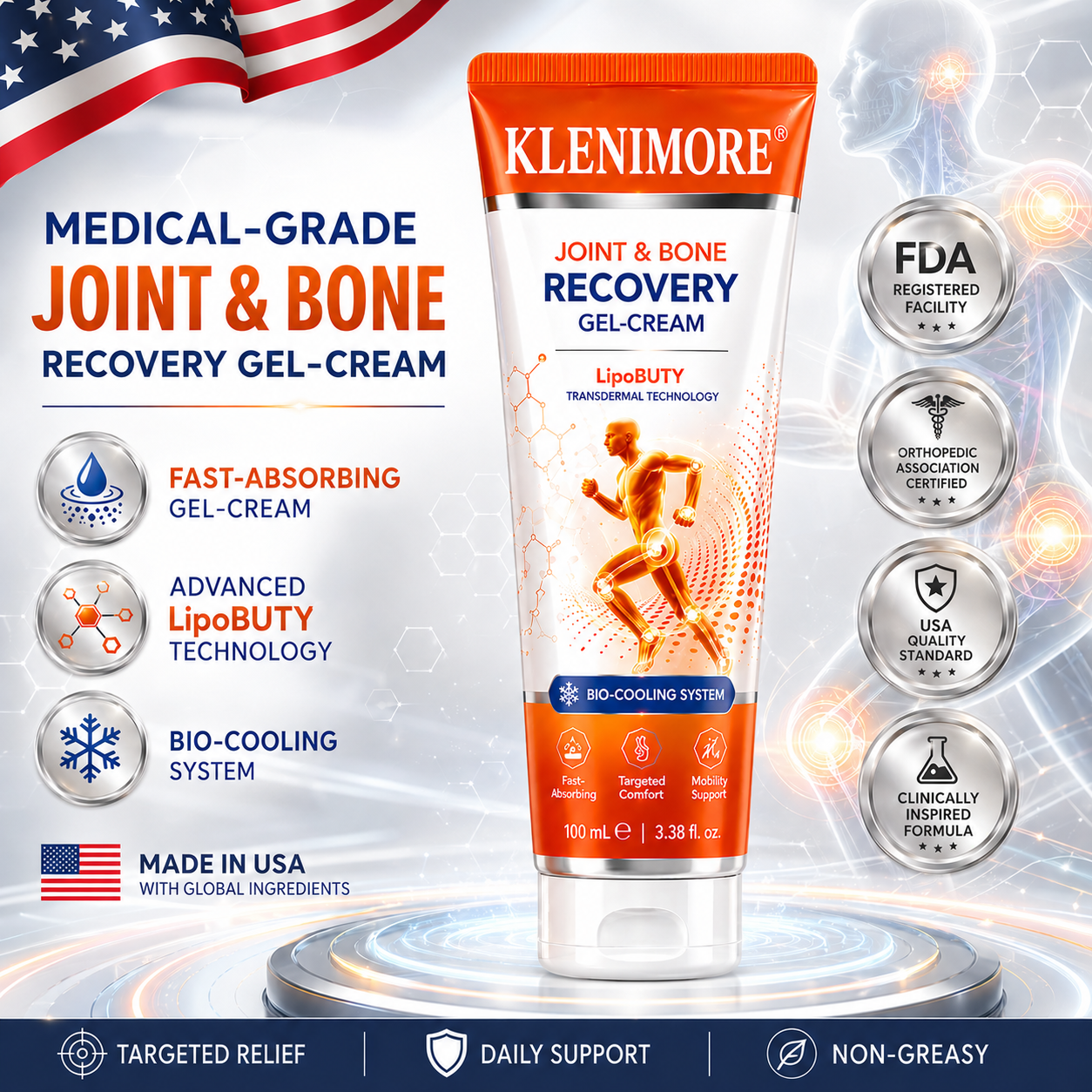 ⚕️KLENIMORE® Professional Joint & Bone Recovery Cream👨‍⚕️ Harnessing Nano-Peptide Tech to Heal Bones and Relieve Pain.